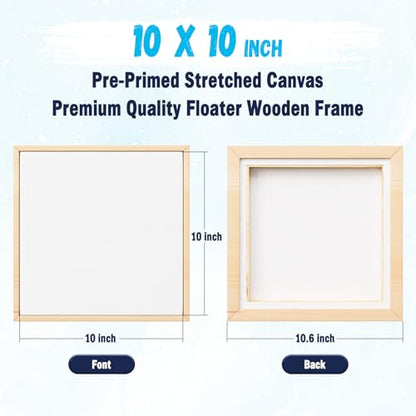 HANSILK Framed Canvas Wall Art - Mother Gifts, 10x10 Inch Blank Canvas with Wood Frame | DIY Custom Painting Kit for Couples, Home Décor & Romantic Handmade Crafts - size: 10*10-1
