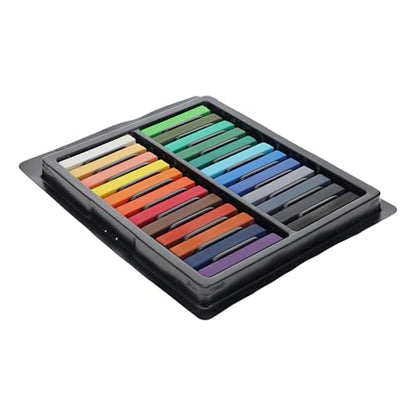 PRO ART Artist Pastels Square 24 Pack Landscape Colors - Soft Chalk Crayons for Drawing and Blending, Professional Art Supplies for Artists, Students, and DIY Craft Projects