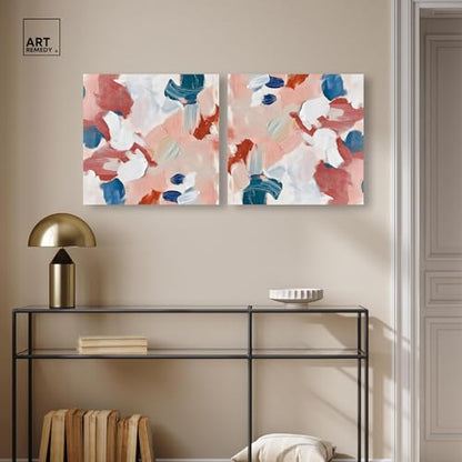 Art Remedy Pastel Hue Abstract Canvas, 20" x 20", Gallery Wrapped, Emotional Expression Colors I Set - color: Gallery Wrapped, size: 20" x 20"