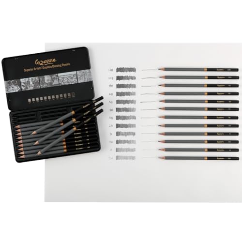 Cezanne Color and Graphite Pencil Set - Professional Artist Quality Drawing and Coloring Pencils Break Resistant Leads with Triple Coated Barrels