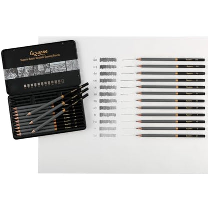 Cezanne Color and Graphite Pencil Set - Professional Artist Quality Drawing and Coloring Pencils Break Resistant Leads with Triple Coated Barrels