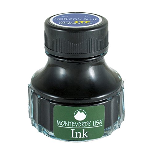 Monteverde USA Ink with ITF Technology, 90 ml Horizon Blue (G308HB) | ITF formula supports smooth flow, lubrication, and rich color for everyday fountain pen writing. - color: Horizon Blue, style: 90ml