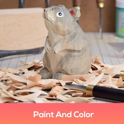 Falling in Art Basswood Carving Blocks, 7 Pcs Whittling Wood Carving Kit, Carving Wooden Blocks for Crafting, Ideal for Beginners and Professional Artists(4 * 2 * 2 1pc& 4 * 1 * 1 6pc) - size: 7 pcs