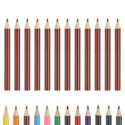 PATIKIL Colored Pencils, Red Brown Color Cute Drawing Pencils with Oil-Based Cores Art Scrapbook Supplies for Adult Coloring Books Artists Beginners Drawing Sketching, 12 Pcs - color: Red Brown