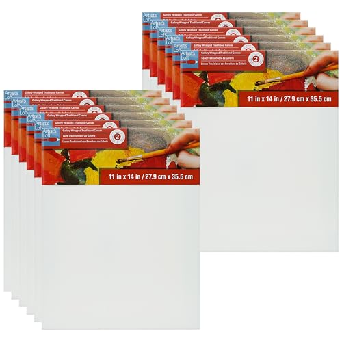 Artist's Loft Level 2 Gallery Wrapped Traditional Canvas, 12 Pack - size: 11 x 14