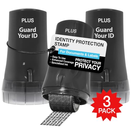 Guard Your ID Advanced 2.0 Rollers Identity for Theft Address Eraser and Security Prevention (Regular 3-Pack, Black) - color: Black, size: Regular 3-Pack