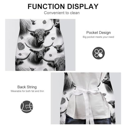 Chef Bib Apron for Restaurant, Anti-Stain with Pocket Adjustable, Cooking Dishwashing Lab Use - color: Style (547)