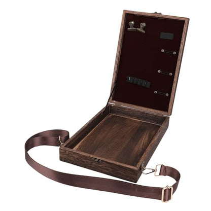 Eujgoov Wooden Sketch Box, A4 Easel Artist Tool Bag Messenger Box for Writers Designers
