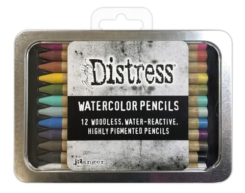 Ranger Ink Tim Holtz Distress Watercolor Pencil Bundle Set 1, 2, & 3 – 36 Count | Set-1 (TDH76308), Set-2 (TDH76315), Set-3 (TDH76643) | Premium Water-Reactive Pigments in a Variety of Vibrant Colors
