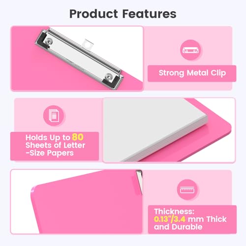 Extra Large 11x17 Clipboards, Landscape and Vertical Layout 2 Pack | Red Plastic Drawing Boards with Low Profile Clip. Suitable for Watercolor, Sketching, Painting. Art & Drafting Supply - color: Red