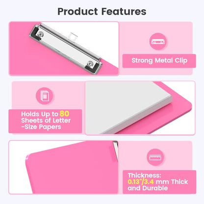 Extra Large 11x17 Clipboards, Landscape and Vertical Layout 2 Pack | Red Plastic Drawing Boards with Low Profile Clip. Suitable for Watercolor, Sketching, Painting. Art & Drafting Supply - color: Red