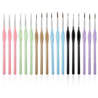 18PCS Miniature Paint Brushes with Triangular Handles | Micro Detail Paint Brush,Small Fine Tip Paintbrush for Fine Detailing Art Models Acrylic Watercolor Oil Craft Rock Painting