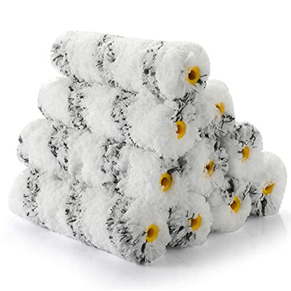 Paint Roller 6 Inch 3/4 in Roller Naps,High-Density Microfiber Mini Roller with Frame,11 Piece Small Paint Roller Tool Kit for Oil and Water Based Paints, House Painting Supplies & DIY Craft Use