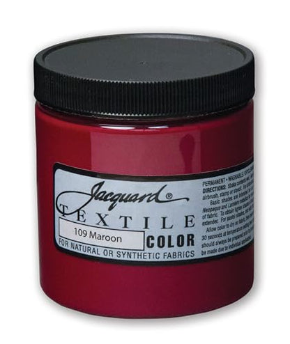 Jacquard Textile Color - Maroon, 8 oz jar - color: Maroon, size: 8 Fl Oz (Pack of 1)