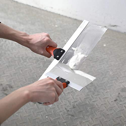 Goldblatt 5-Pieces Stainless Steel Taping Knives - 6'', 8'', 10'', 12'', 14'' Taping Knife Tools, Drywall Knife Set Perfect for Drywall Joint Taping, Finishing & Patching