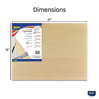 Maped - Air-Tite Wooden Drawing Board 16" x 21" - Artists and Students - Sketching Outdoors - Lightweight Design - Premium All-Wooden Drawing Boards, Sanded Basswood Construction - size: 16” x 21”, style: Plain Edge