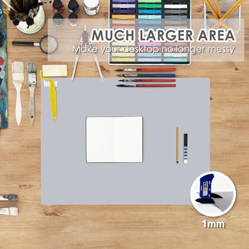 31.5" x 23.6" Extra Large Silicone Mat for Resin Casting, Crafts and Epoxy, Nonstick Silicone Sheet for Jewelry Casting Molds, Countertop Protector Mat Heat Resistant Placemats by Foepoge, Gray - color: Gray