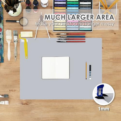 31.5" x 23.6" Extra Large Silicone Mat for Resin Casting, Crafts and Epoxy, Nonstick Silicone Sheet for Jewelry Casting Molds, Countertop Protector Mat Heat Resistant Placemats by Foepoge, Gray - color: Gray