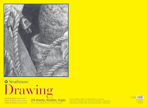 Strathmore 300 Series Drawing Pad for Artists and Students, 22 x 30 inches, Glue Bound, 24 Sheets