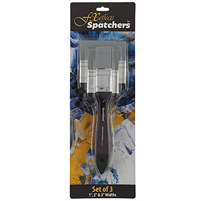 Creative Mark FX Effects Silicone Spatcher Blades - Silicone Brush Used for Applying or Spreading Paint, Scraping, Lifting, and Mixing - Set of 3 (1 In, 2 In, 3 In) - size: Set of 3