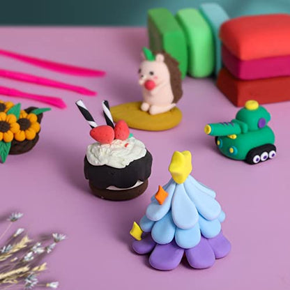 ifergoo Modeling Clay - 24 Colors Air Dry Clay, DIY Magic Clay with Tools and Munuals, Kids Toys Set for Boys and Girls - color: 24 Colors