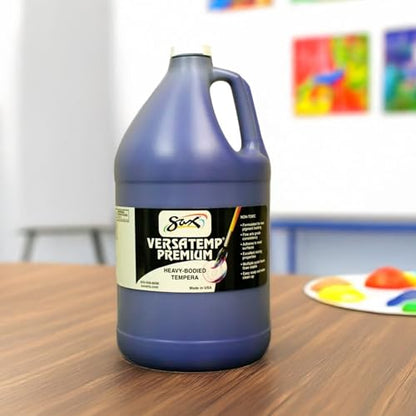 Sax Versatemp Premium Heavy-Bodied Tempera Paint, Primary Blue, 1 Gallon