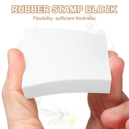 PATIKIL 24Pcs 2X2" Rubber Carving Blocks, Soft Linoleum Art Carving Block Square Crafts Stamp Making for Printmaking Stamps Carving Supplies, White - color: White