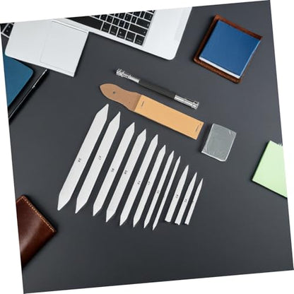 HINTRMENT Blending Stumps and Tortillions Set Drawing Blending Tools 33pcs with Sandpaper Pencil Sharpeners and Erasers, Paper and Rubber Material for Studio Work and Outdoor Sketching