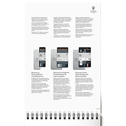 Winsor & Newton Classic Sketching Paper Pad, 9" x 12", 50 Sheets, 110gsm, Extra White - size: 9" x 12", style: 9" x 12"