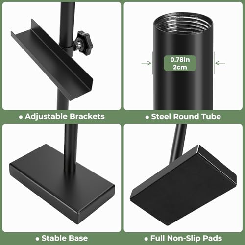 Rofio Adjustable Tabletop Easel Stand, Picture Easels for Display up to 28.5 Inches, Heavy Duty Metal Picture Frame Holder for Artwork, Signs & Certificates Display Stand (Black) - color: Black