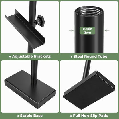 Rofio Adjustable Tabletop Easel Stand, Picture Easels for Display up to 28.5 Inches, Heavy Duty Metal Picture Frame Holder for Artwork, Signs & Certificates Display Stand (Black) - color: Black