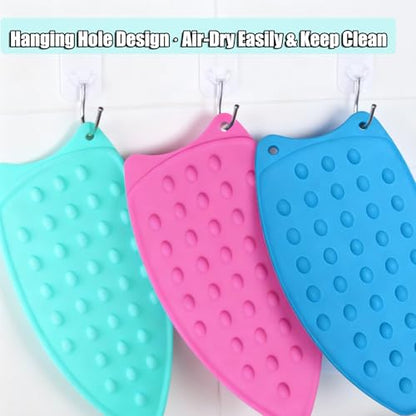 LeLehome Silicone Anti-Slip Iron Rest Pad for Ironing Board Hot Heat Resistant Steam Compact Mat, Home Kitchen Mat Blue Green, Teal - color: Teal