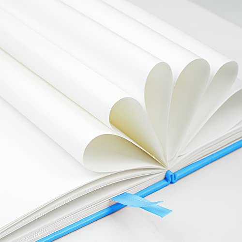 JOYEUX Blank Journal Notebook, A5, 160 Pages 100 Gsm Thick Sketch Books Hardcover Journal for Writing, 5.7 inches x 8 inches Notebooks for Work (Sky Blue) - color: Sky Blue