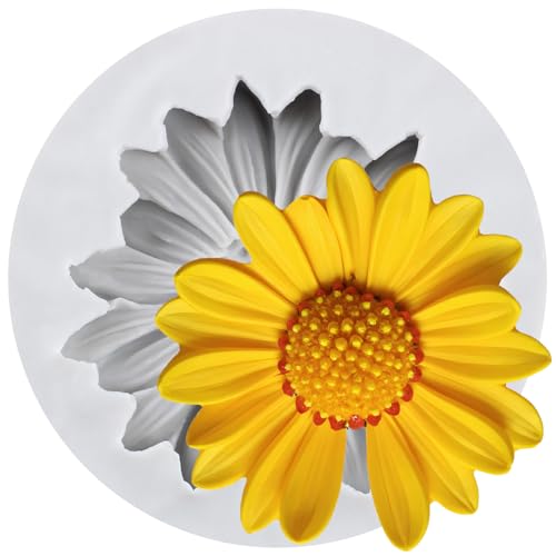 Chrysanthemum Flower Polymer Clay Mold Chrysanthemum Silicone Molds Daisy Flower Mold for DIY Crafts Air Dry Clay Plaster Epoxy Resin Casting Jewelry Making - color: Style G