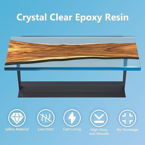 OcePor Epoxy Resin-4 Gallon, Crystal Clear Epoxy Resin Kit, No Yellowing No Bubble Art Resin Casting Resin for Art Crafts, Jewelry Making, Wood & Molds(2 Gallon x 2) - size: 4 Gallon