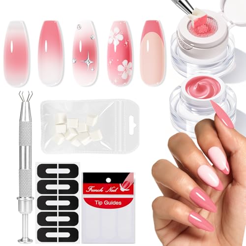 modelones Pat Paint Gel Nail Polish, 1 Jar Soak Off UV Patting Gel Polish Pigmented Colors for Ombre & Gradient & Blush Blooming & French Tip Nail Art, Blush Pink - color: Z-1Pc Pink