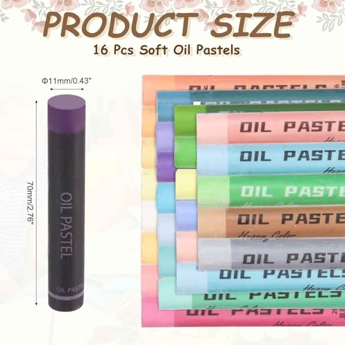 MECCANIXITY Soft Oil Pastels, Oil Pastel Crayons Vibrant Color Blendable Art Supplies for Painting Drawing Blending Painting Artists Beginners Professional(Purple, Pack of 16) - color: Purple