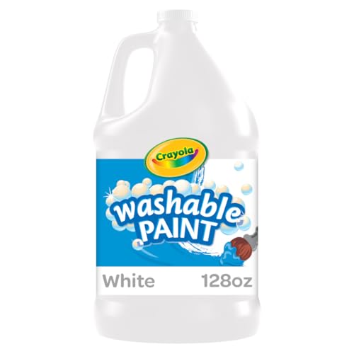 Crayola Washable Paint (1 Gallon), White Paint, Teacher Classroom Must Haves, School Supplies for Kids, Nontoxic, 3+ - color: White