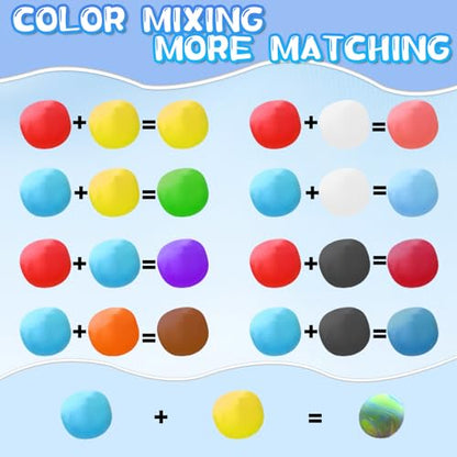 Air Dry Clay-108 Pack 36 Colors Modeling Clay for Kids, Boys and Girls, Air Dry Clay Bulk Kit for Adults with 3 Sculpting Tools and Instructions, Safe, Non-Toxic, DIY Model Magic Clay Gifts Kids Toys - color: 108 Pack