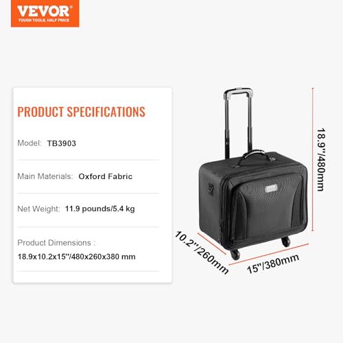 VEVOR Makeup Train Case Professional Makeup Storage Organizer Box Make Up Carrier for Women and Girls - style: Rolling Makeup Bag