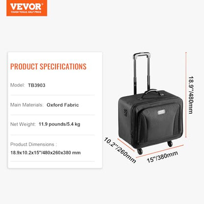 VEVOR Makeup Train Case Professional Makeup Storage Organizer Box Make Up Carrier for Women and Girls - style: Rolling Makeup Bag