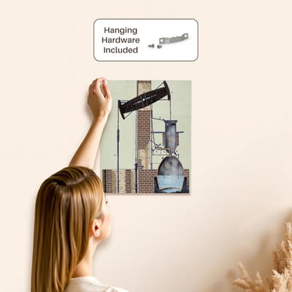 3dRose Newcomen steam engine, Engraving - HI13 PRI0191 - Prisma Museum Grade Canvas Wrap 11x14 - size: 11"L x 14"W