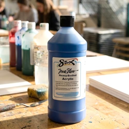 Sax Heavy Body Acrylic Paint for School and Arts and Crafts Use, Ultramarine Blue, 1 Quart - color: Ultramarine Blue, size: 32 Fl Oz (Pack of 1)