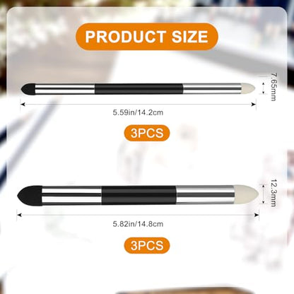 6 Pcs Blending Sponge Pen,2 Sizes Double-Headed Pastel Blending Stump Pencil,Washable Sketch Sponge Brush for Artist Professional Drawing Blending Lightening and Highlight