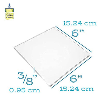 Gel Press Monoprinting Print Plates – 6” x 6” Gel Plate Class Pack Value Pack - Printmaking Supplies - Reusable Gel Printing Plates for Press Art for Card Making, Scrapbooking, Arts and Crafts 12-Pack - size: 6"x 6"