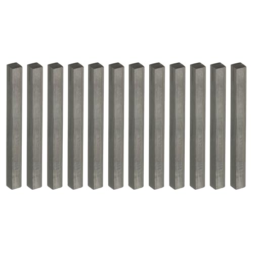 PATIKIL Compressed Charcoal Sticks, 6 Pack 6B Grade Art Supplies Sketch Square Stick for Artist Drawing Sketching Shading Painting, Black