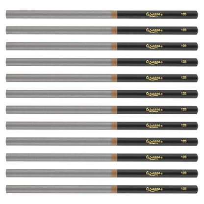 Cezanne Graphite Drawing Pencils Set - 12B, Set of 12 Break-Resistant Graphite Lead, Easy-to-Sharpen Sketch Pencils, Master Artist Quality Graphite Pencils for Technical and Artistic Drawing - color: 12B, size: 12 Count (Pack of 1)