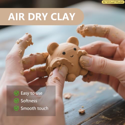 VIBRATITE Natural Air Dry Clay Bulk, 10LBs All-Purpose Modeling Sculpting Pottery Clay for Beginners and Professional (Yellow) - color: Yellow