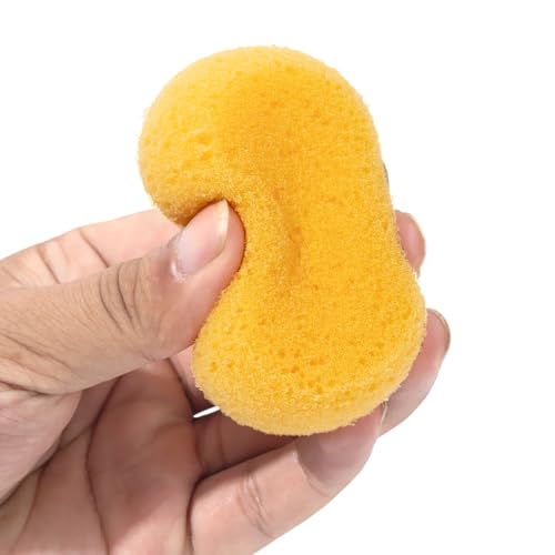12Pcs Pottery Sponges, Round Clay Sponge, Elasticity, Soft | Yellow Polish Sponge, For Kitchen Shoes, Leather Care, Painting Crafts