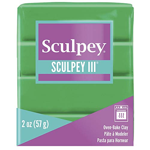 Sculpey III® Polymer Oven-Bake Clay, Emerald Green, Non Toxic, 2 oz. bar, Great for modeling, sculpting, holiday, DIY, mixed media and school projects.Perfect for kids & beginners! - size: 2 Oz